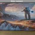 thumbnail image 5 of Ambesonne Space Place Mats Set of 4, Lonely Astronaut Soft Planet, Standard Size, Blue Pale Orange Mauve, 5 of 5