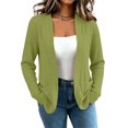 thumbnail image 2 of OGLCCG Cardigans for Women Classic Casual Lightweight Open Front Ribbed Knit Cardigan Sweaters with Pockets S-XXL, 2 of 6