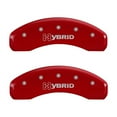thumbnail image 5 of MGP 4 Caliper Covers Engraved Front & Rear GM Style/Hybrid Red finish silver ch, 5 of 6