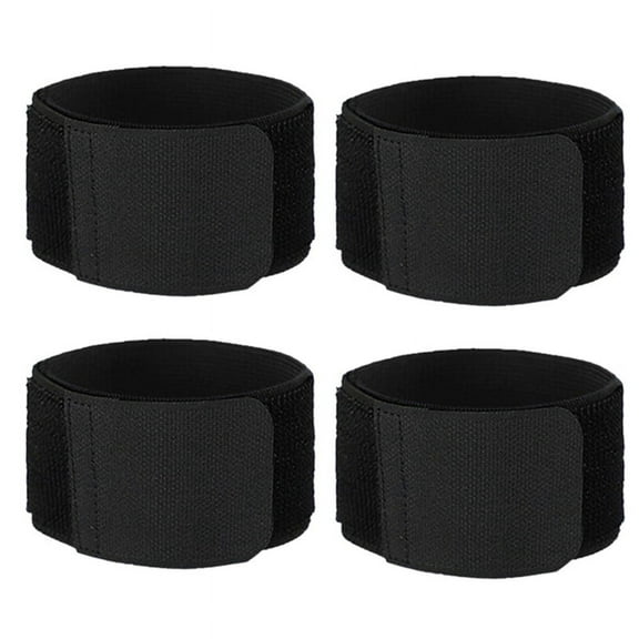 2 Pair Soccer Shin Guard Stay Fixed Bandage Tape Shin Pads Prevent Drop Adjustable Elastic Sports Bandage,Black