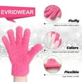 thumbnail image 3 of EvridWear Kids Warm Winter Gloves, Full Fingers, Fluffy Stripe Mitten for Little Boys & Girls, 3 Pairs, Pink Set, M/6-8Years, 3 of 8