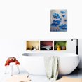 thumbnail image 6 of Eye-Catching Blue Abstract Flower Art Modern Canvas Prints, Wall Art for Living Room, Bedroom & Home Décor, 12x16 inches, 6 of 7