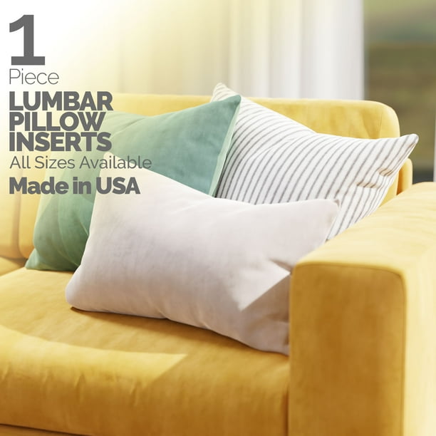 Looms & Linens Lumbar Boudoir Pillow Inserts Sham Pillow Stuffing Soft