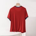 thumbnail image 4 of XuJwPNcy Pajamas Top for Women Sleep T-Shirt Crew Neck Short Sleeve Sleepwear Soft Pjs Tshirts Loose Comfy Lounge Shirt, 4 of 6