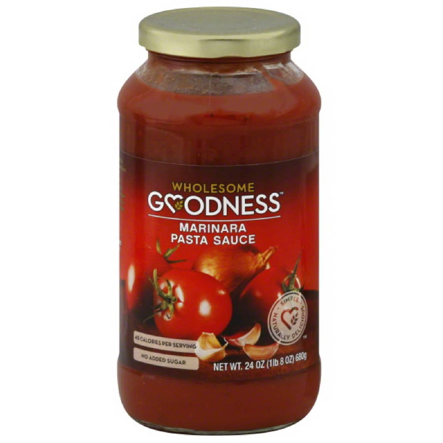 Wholesome Goodness Marinara Pasta Sauce, 24 oz, (Pack of 12)