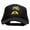 Black, variant on Two Palm Trees in Sunset Patched Foam Front Golf Style Mesh Back Cap - Navy OSFM