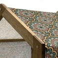 thumbnail image 5 of Mandala Pet House, Flourishing Nature Design with Paisley Motif Bohemian Pattern, Outdoor & Indoor Portable Dog Kennel with Pillow and Cover, 5 Sizes, Seafoam Marigold Red, by Ambesonne, 5 of 5