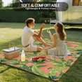 thumbnail image 5 of Fsddascl Palm Tree Tropical Outdoor Rug for Patio/Deck/Porch, Non-Slip Large Area Rug 6 x 9 Ft, Pink Summer Green Botanical Indoor Outdoor Rugs Washable Area Rugs, Reversible Camping Rug Carpet, 5 of 5