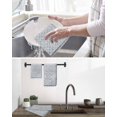 thumbnail image 5 of Grey Flowers Kitchen Dish Towels for Drying Dishes Set of 2, Spring Floral Farmhouse Retro Art Waffle Weave Microfiber Hand Tea Bathroom Towels Quick Dry & Absorbent Towel 15.7x23.6, 5 of 7