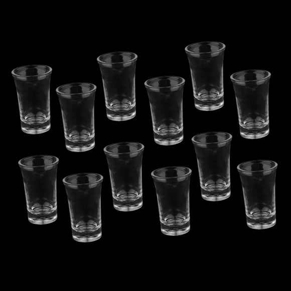 12 Vasos de Acrílico para Vasos de con Base Pesada, No Se Rompen Fácilmente, 35 Ml shamjiam Vaso de la taza de whisky acrílico