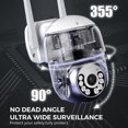 thumbnail image 3 of Cámara de seguridad Irfora Cámara de seguridad WiFi para exteriores, cámara inalámbrica de 3 MP con inclinación panorámica y visión de 360 ° Cámara de vigilancia para el hogar con visión nocturna en Irfora Cámara de seguridad, 3 of 7