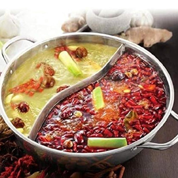 HCX 30 cm Stainless Steel Shabu Dual Sided Cooking Soup Hot Pot HCX 30 cm Stainless Steel Shabu Dual Sided Cooking Soup Hot Pot