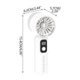 thumbnail image 3 of Ventilador portátil de alta velocidad con pantalla digital, recargable por USB, mini ventilador silencioso, 5 velocidades, compacto para viajes, oficina y uso al aire libre., 3 of 7