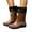 Brown, variant on Women's Mid-Calf PVC Rain Boots, Waterproof Non-Slip Thick Sole Garden Work Wellies