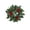 C, variant on huayou Variegated White Edge Artificial Holly Pine Cone Christmas Wreath 11.81in Silk Leaf Frosted Pine Round Table Centerpiece for Cabinet Shelf Window Candle Holder Holiday Decoration