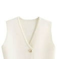 thumbnail image 6 of AherBiu Sweater Vests for Women Button down V Neck Sleeveless Jackets Vintage Knitted Waistcoats, 6 of 6