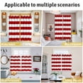 thumbnail image 6 of Red Stripes Kitchen Curtains 72 Inch Length, Simple Red White Texture Grommet Top Bedroom Living Room Curtains, Light Filtering Cafe Curtain Drapes 2 Panels Set 104''x72'', 6 of 9