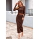 thumbnail image 5 of Conjunto de Suéter para Mujer PRETTYGARDEN 2 Piezas Top Corto y Falda Talle S, 5 of 9
