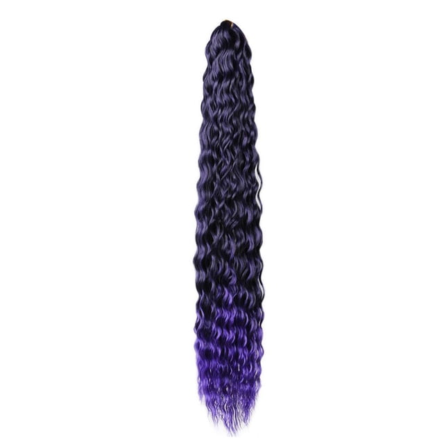 30 Inch Synthetic Pre Stretched Deep Wave Crochet Hair Yaki Ombre Braiding Hair High
