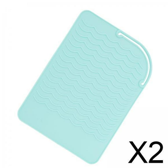 2 Alfombrillas Resistentes Al Calor, Versátiles Almohadillas Térmicas Para Alisador De Cabello De Salón (verde)