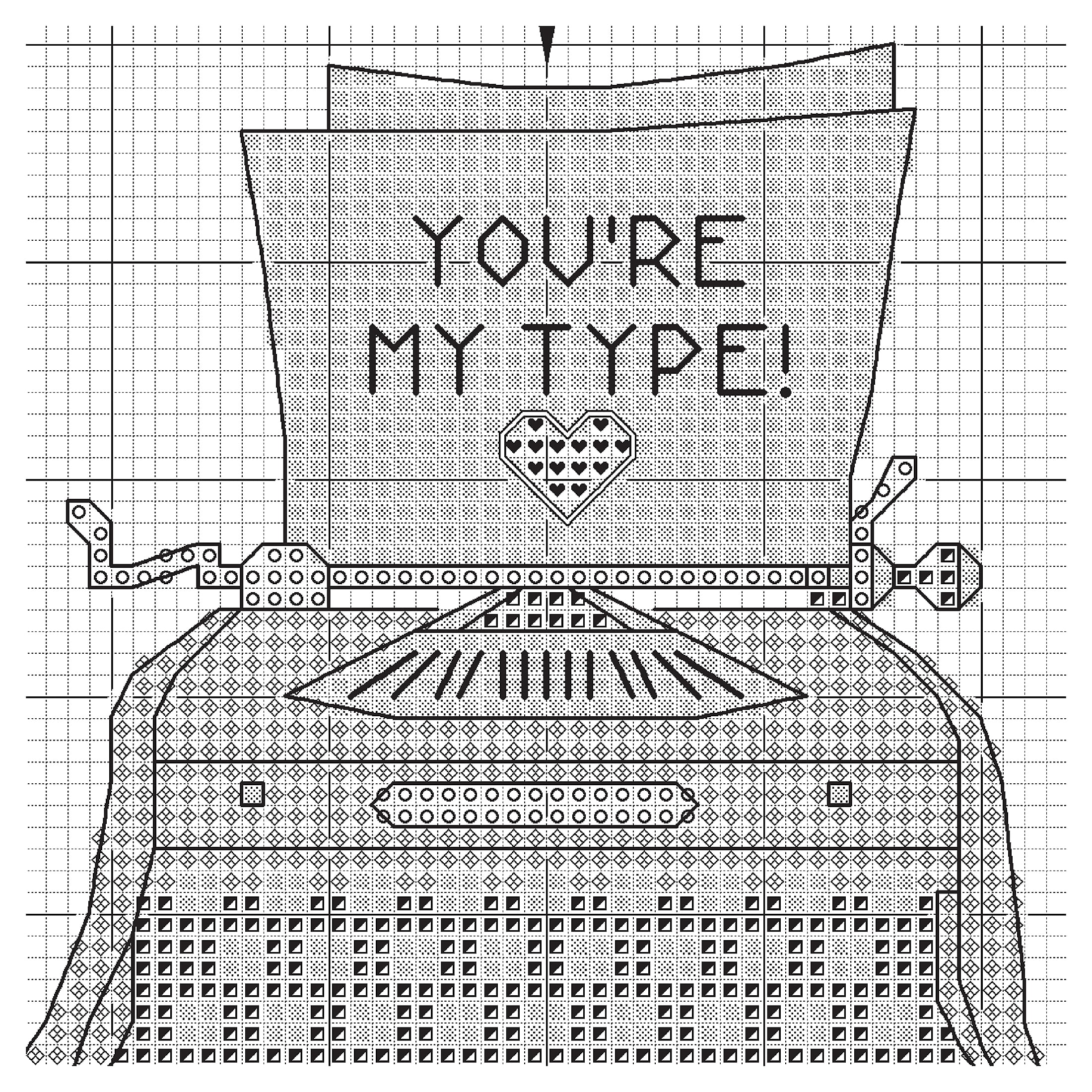 Dimensions My Type Counted Cross Stitch Kit, 14 Count Aida, 6" Diameter