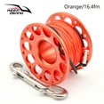 thumbnail image 2 of Greeniant Carrete de aluminio para mantener el buceo, carrete de cuerda de poliéster, carretes giratorios colgantes, accesorios subacuáticos Deportes acuáticos Rojo naranja 30m, 2 of 6