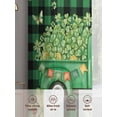 thumbnail image 6 of St. Patrick's Day Sheer Curtains 84 Inch Length 2 Panels Set Window Treatments, Green Shamrocks Truck Black Buffalo Plaid Rod Pocket Semi Curtains for Living Room/Bedroom/Kitchen Décor, 104"W x 84"L, 6 of 7