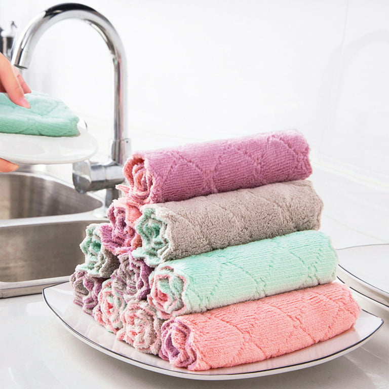 Microfiber Cleaning Cloth Multi-Functional Reusable Soft Rags for