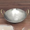 thumbnail image 2 of Pure Original Loha Kadhai/Iron Traditional Deep Bottom Wok for Cooking Heavy Base Handmade Lokhand/Loha Kadhai/Lokhandi Kitchen with Golden Handle (Large - 2 LTR), 2 of 3