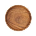 thumbnail image 1 of Wweixi Round Edge Walnut Plate Tableware For Serving Desserts Bamboo Wood Yellow As Shown 1Set, 1 of 6