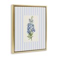 thumbnail image 2 of Stupell Industries French Country Blue Stripe Larkspur Gold Floating Frame Canvas Art, 17 x 21, by Lisa Wehmeyer, 2 of 8