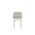 thumbnail image 4 of Jane Vanilla White & Light Gray Bench, 4 of 17