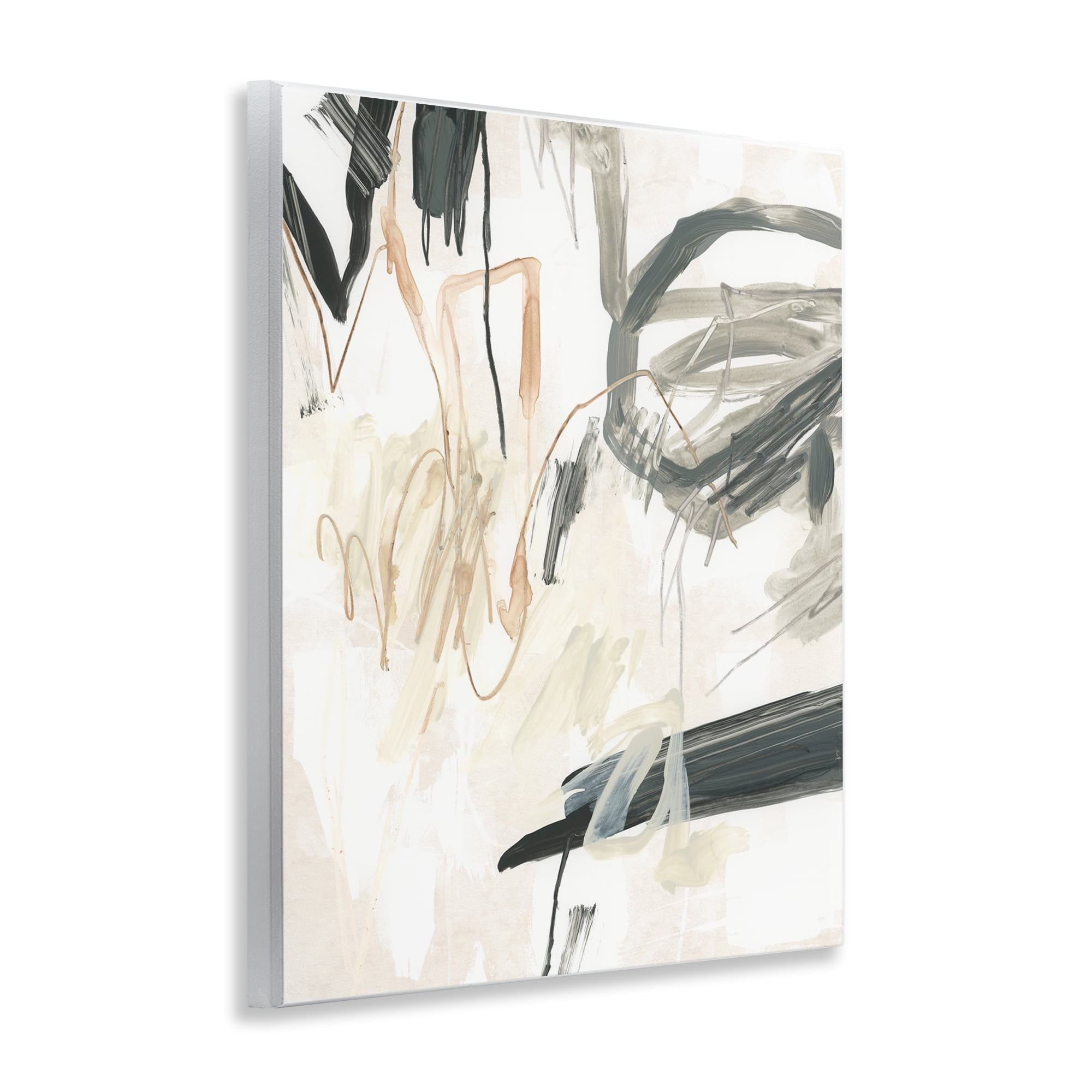 Stupell Industries Scribbled Abstract on Beige Abstract Painting Unframed Art Print Wall Art, 11 x 14