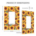 thumbnail image 3 of Daiia Colorful Bohemian Sunflower Pattern Decorator Wall Plate Child Safe Outlet Cover, Switch and Outlet Covers,Size 1-Gang 5.0" x3.0" , Polycarbonate Thermoplastic-Style U, 3 of 6