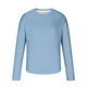 thumbnail image 4 of pstuiky camisas de manga larga para hombre, Camisa de manga larga con cuello redondo, color liso, informal y cómoda para hombre. camisetas de hombre xxl, 4 of 5