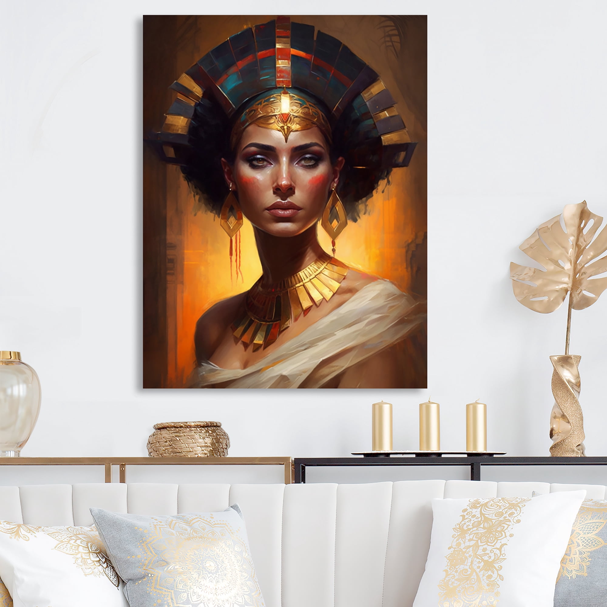Designart Portrait Of Egyptian Goddess I Canvas Wall Art