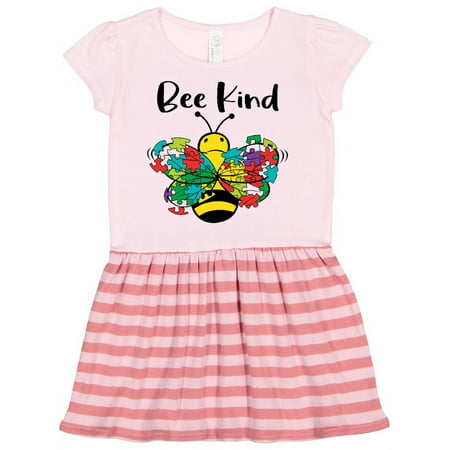 

Inktastic Autism Awareness Bee Kind Gift Toddler Girl Dress
