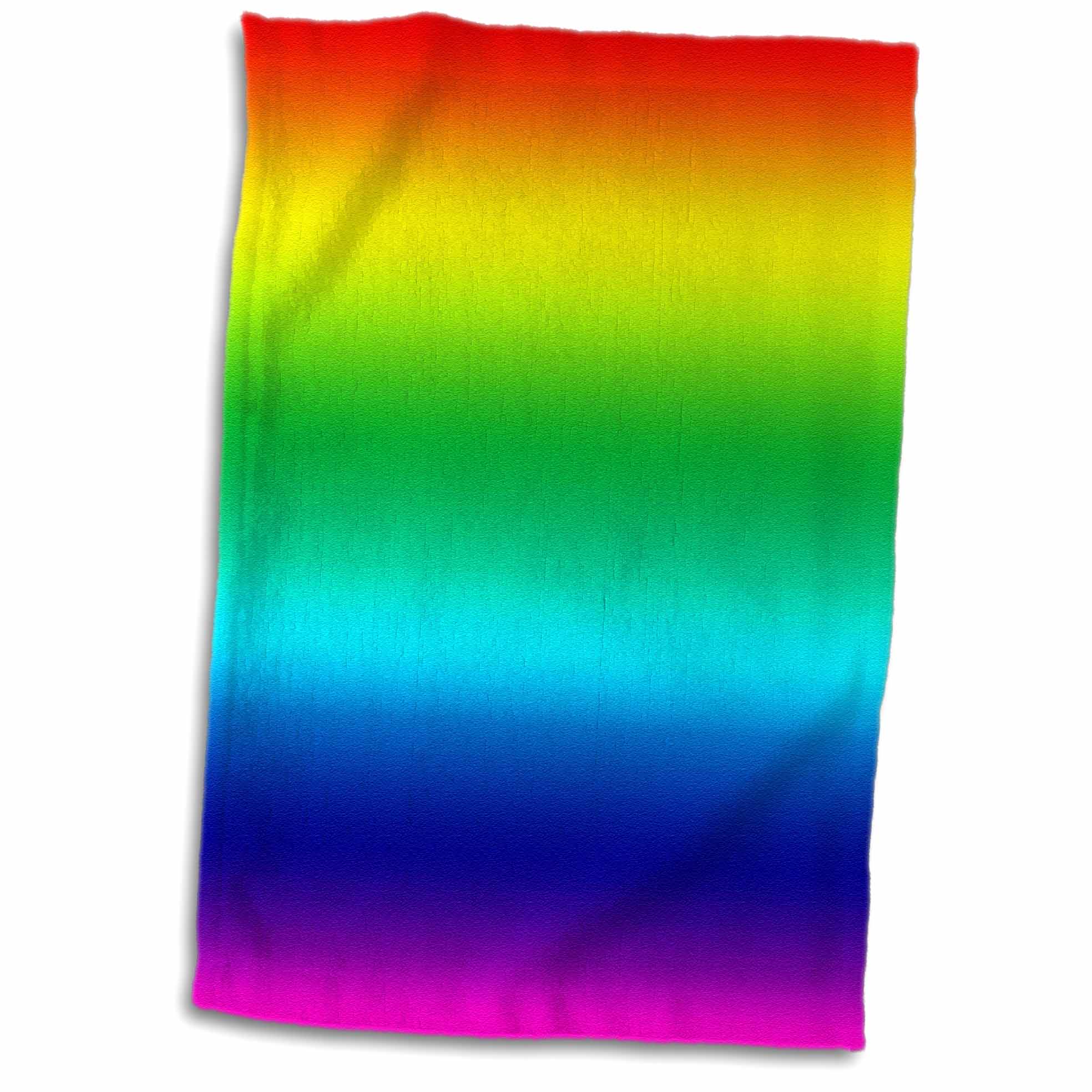 3dRose Rainbow Colors Pattern Towel, 15 by 22inch