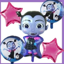 Vampirina Mylar Balloon Bouquet (5pcs) - 32 Inch Mylar, 18 Inch Stars & Rounds, Vampirina Party Decor