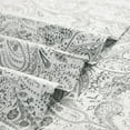 thumbnail image 6 of Mellanni 4-Piece Iconic King Bedsheet Set - Microfiber, 16" Deep Pocket, Cooling, Wrinkle, Fade, Stain Resistant, Paisley Gray, 6 of 7