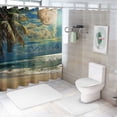 thumbnail image 7 of Orinice Palm Tree Bathroom Decor Set with Hooks, Colorful Premium Polyester Fabric Shower Curtain Set, Waterproof Shower Curtain for Bathroom Decor, 80% Blackout, 100% Privacy Protection 36x72, 7 of 7