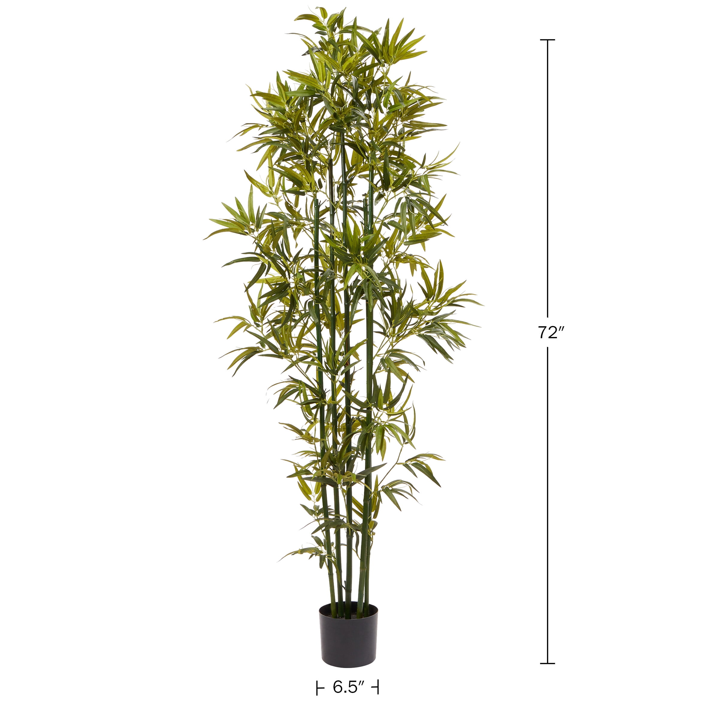 Pure Garden Set of Two 6FT Artificial Bamboo Trees with Adjustable Leaves