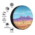thumbnail image 4 of Susaid Pixel Desert Landscape Print Tire Covers,Waterproof Anti-UV Snow Sun Rain Tire Covers for RV,Truck, SUV, Trailer, Camper-14 inch, 4 of 6