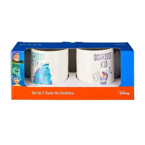 Set de Dos Tazas Disney Monsters Inc. de Cerámica para Bebidas Mentales de 440 ml.