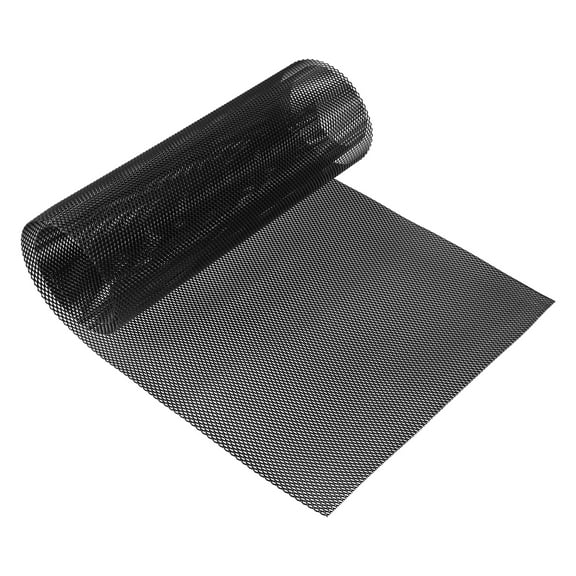 Unique Bargains Car Grill Mesh 100x33cm 6x3mm Rhombic Hole Grille Mesh Sheet Air Intake Insert Aluminum Alloy Black