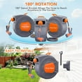 thumbnail image 3 of Yeshouse Wall Mounted, Water Hose Reels for Outside with 9 Function Sprayer Nozzle, Automatic Rewind, 180° Swivel Bracket & Any Length Lock, 3 of 9