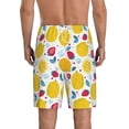 thumbnail image 3 of Kdxio Strawberry Lemon Print Mens Sleep Shorts Bottoms Soft Comfy Pajama Wear Pants with Drawstring Pockets, 3 of 7