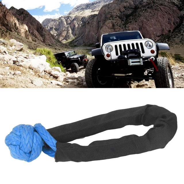 Soft Shackle, 20mm 41000 LBS Road Recovery Rope with Protective Sleeve for Truck Large SUVs Sailing Offroad Vehicle, Car Self Rescue Towing Shackle, Towing Winch Accessories