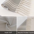 thumbnail image 6 of Grey Striped Washable Area Rug 3'x5',Luxurious White Stripes Modern Abstract Art Woven Cotton Tassels Kitchen Rugs,Non Slip Indoor Door Mat Throw Carpet for Entryway Living Room Nursery Laundry Room, 6 of 9