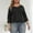 Black, variant on Women Dress Shirts 3/4 Sleeve Plus Size Tops V Neck Casual Pullover Solid Color Summer Blouses Black XL